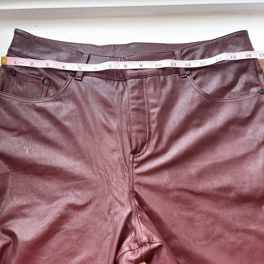 Commando five pocket faux leather pants Size Large Oxblood Red NWT - Picture 4 of 6